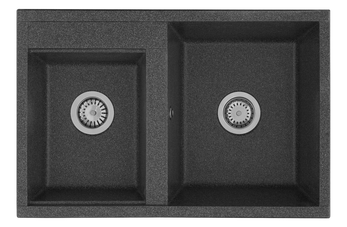 Изображение товара Кухонная мойка Акватон Делия 78 DBL графит 78x52 см
