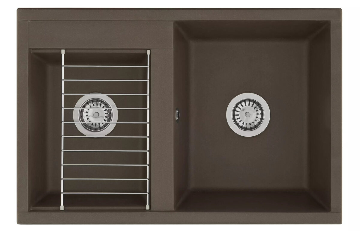 Изображение товара Кухонная мойка Акватон Делия 78 1A723132DE280 кофе литой мрамор