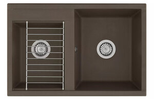 Изображение товара Кухонная мойка Акватон Делия 78 DBL 1A723132DE280 78 x 52 x 21.8 см, кофе