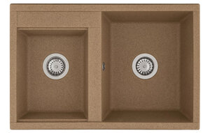 Изображение товара Кухонная мойка Акватон Делия 78x52 см литой мрамор терракотовая