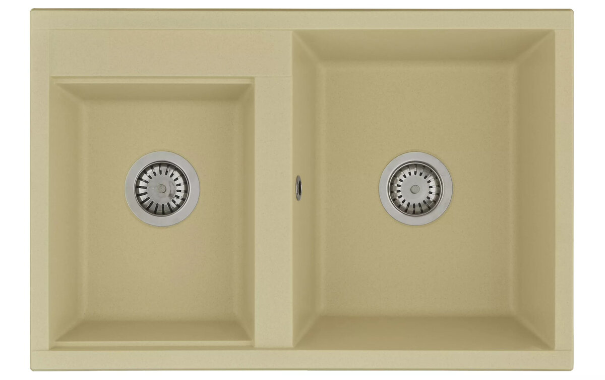 Изображение товара Кухонная мойка из литого мрамора Акватон Делия 78x52 см шампань