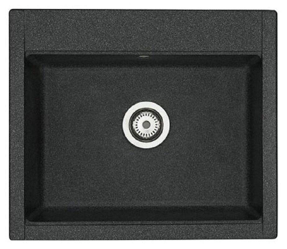 Изображение товара Мойка Aquaton Делия 60 графит - литой мрамор, 1 чаша, 60, 2×51, 7×21, 8 см