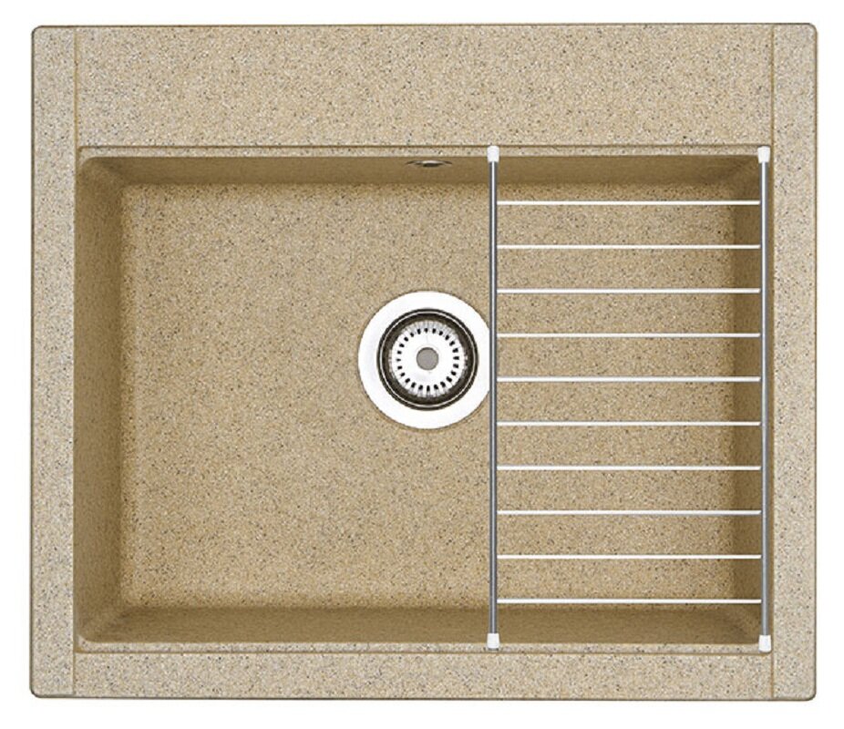 Изображение товара Кухонная мойка Акватон Делия 60 из литого мрамора песочного цвета