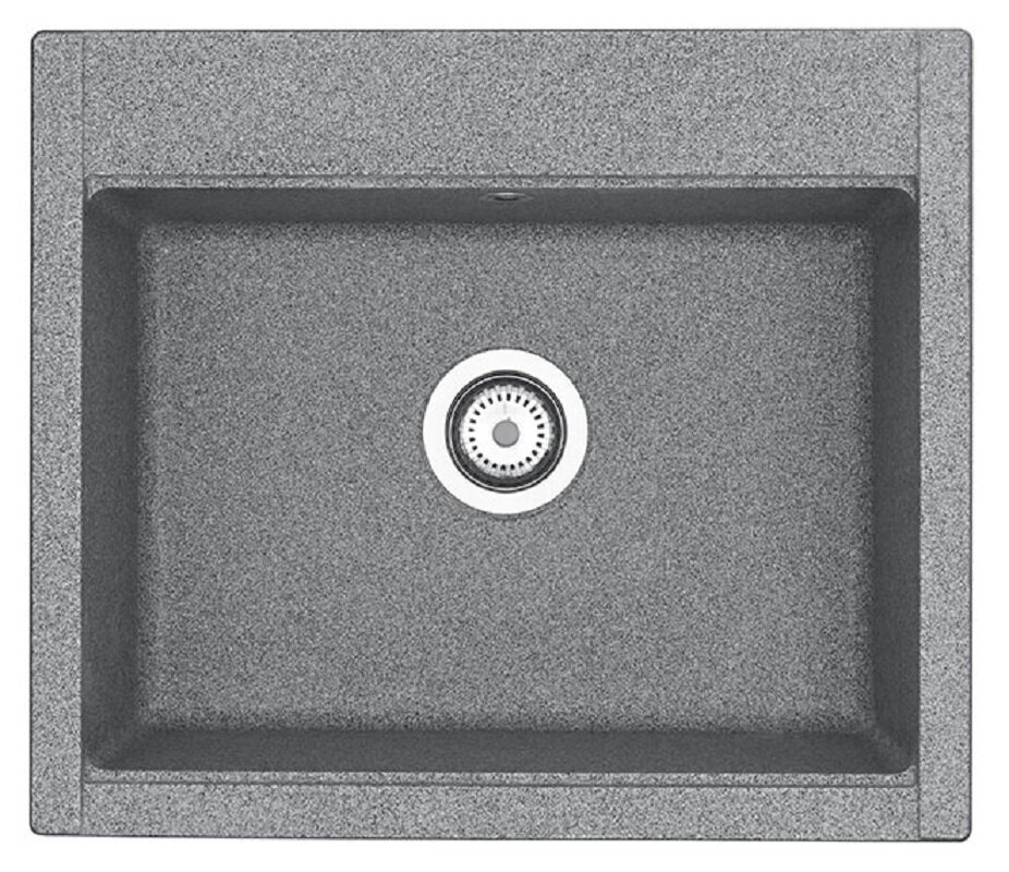 Изображение товара Кухонная мойка из литого мрамора Акватон Делия 60, серый, вставная