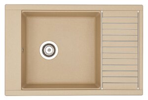Изображение товара Кухонная мойка из литого мрамора Акватон Делия 78 бежевый угловая