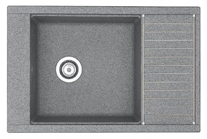 Изображение товара Мойка кухонная Aquaton Делия 78, 1A715132DE230, 78 х 51 х 21.8 см, серый