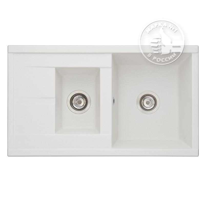 Изображение товара Мойка кухонная Акватон Делия 87, 1A716232DE240, 87 х 51 х 21.8 см, жемчуг