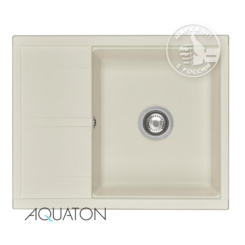 Изображение товара Мойка кухонная Aquaton Делия 65, 1A718632DE240, 65 х 51 х 21.8 см, жемчуг Изображение товара Мойка кухонная Aquaton Делия 65, 1A718632DE240, 65 х 51 х 21.8 см, жемчуг