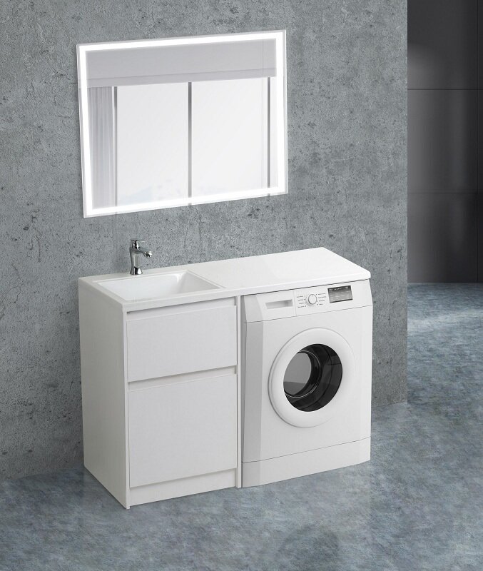 Изображение товара Тумба под раковину BelBagno Kraft KRAFT-LVD-580/1200-2C-PIA-BO напольная белая матовая