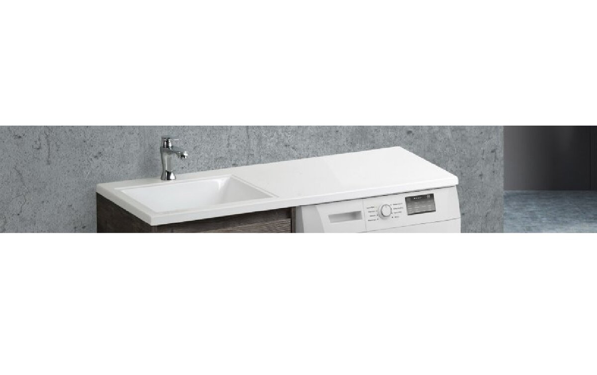 Изображение товара Раковина из искусственного мрамора BelBagno 120x48 см угловая белая