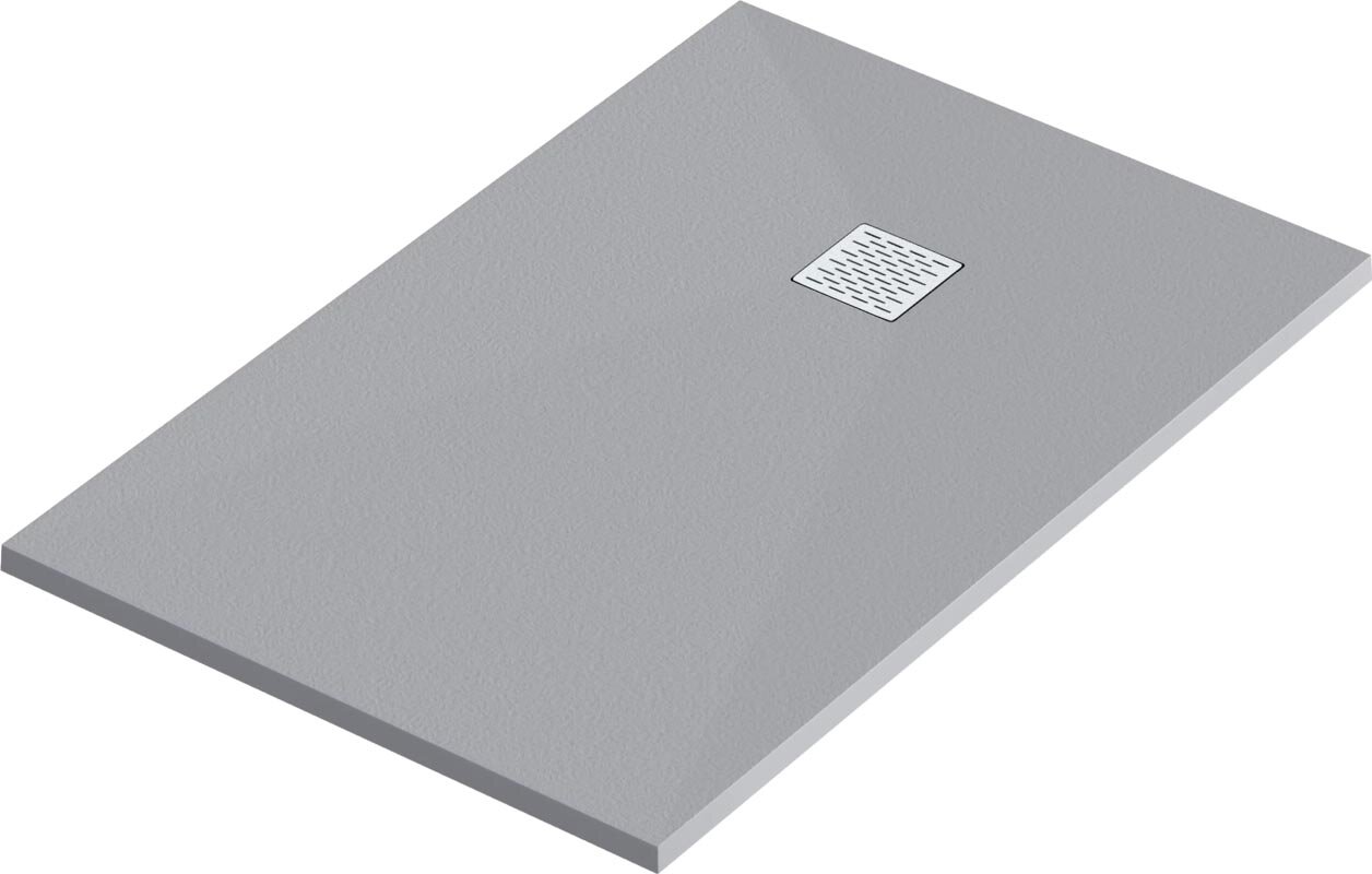 Изображение товара Литьевой душевой поддон Bas Essentia 140x90 см серый низкий с антисоскользящей поверхностью