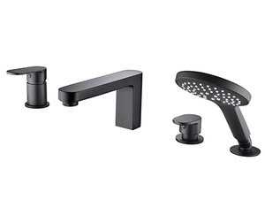 Изображение товара Смеситель WasserKRAFT 7455 черный для ванны на 4 отверстия