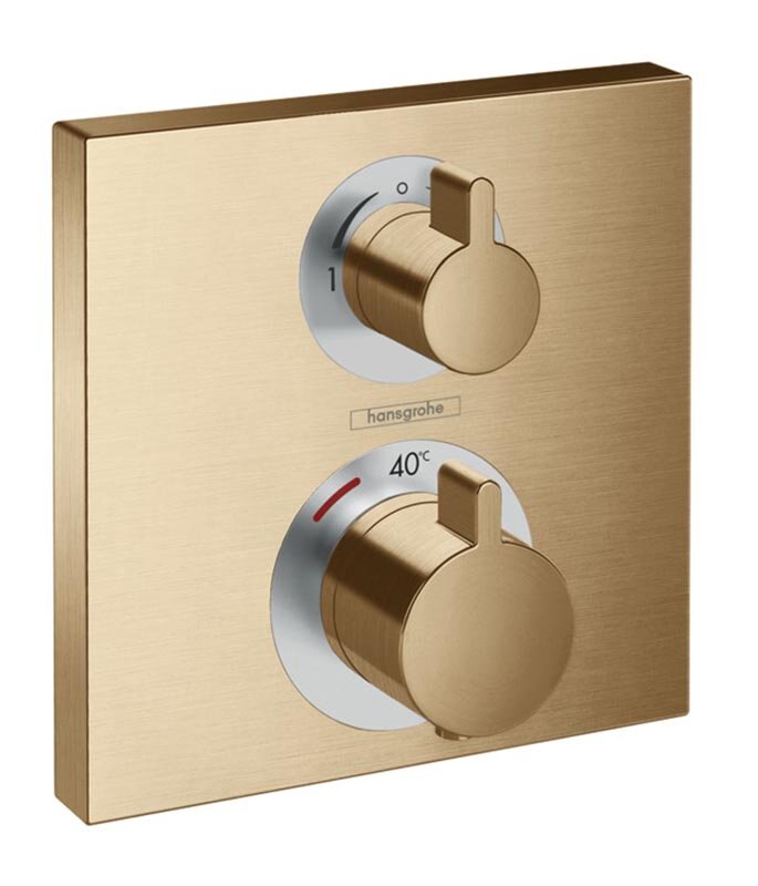 Изображение товара Смеситель для душа Hansgrohe Ecostat S, 15714140, термостатический, бронза шлифованная