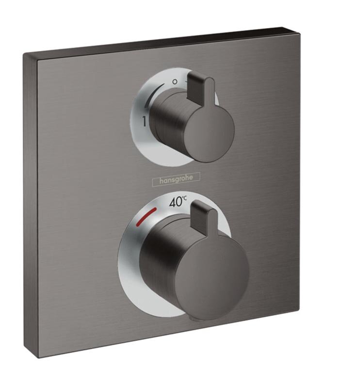 Изображение товара Hansgrohe Ecostat S 15714340 термостатический смеситель с черным хромом для душа Изображение товара Hansgrohe Ecostat S 15714340 термостатический смеситель с черным хромом для душа