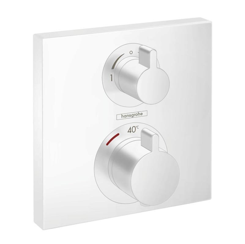 Изображение товара Смеситель для душа Hansgrohe Ecostat S, 15714700, термостатический, белый матовый Изображение товара Смеситель для душа Hansgrohe Ecostat S, 15714700, термостатический, белый матовый