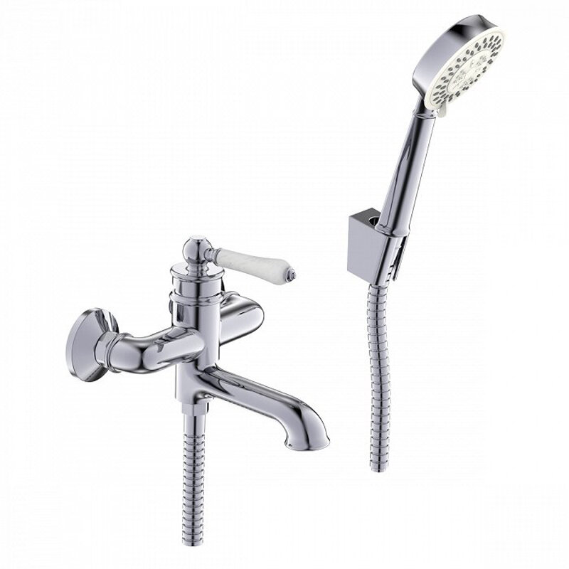 Изображение товара Смеситель Ididss Oxford OXFSB02i02 для ванны и душа хром/белый