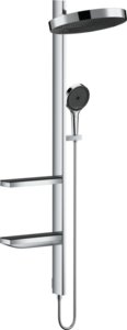 Изображение товара Душевой гарнитур Hansgrohe Rainfinity Showerpipe 360 26842000, 1 режим струи, корпус хром, лицевая часть черная
