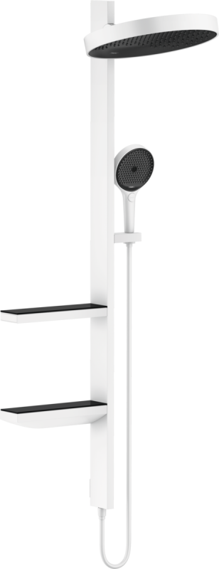 Изображение товара Душевой гарнитур Hansgrohe Rainfinity Showerpipe 360 белый матовый с черной лицевой частью