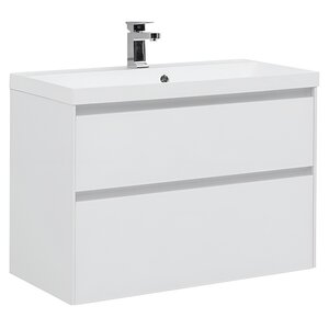 Изображение товара Тумба под раковину Aquanet Гласс 90 00196960, цвет белый