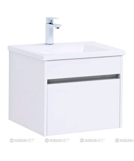 Изображение товара Тумба под раковину Aquanet Токио 48 00236915 (подвесная, 1 ящик), белый Изображение товара Тумба под раковину Aquanet Токио 48 00236915 (подвесная, 1 ящик), белый