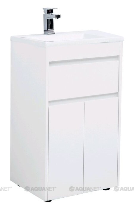 Изображение товара Тумба под раковину Aquanet Токио 48 00237744 (напольная, 1 ящик, 2 дверцы), цвет белый