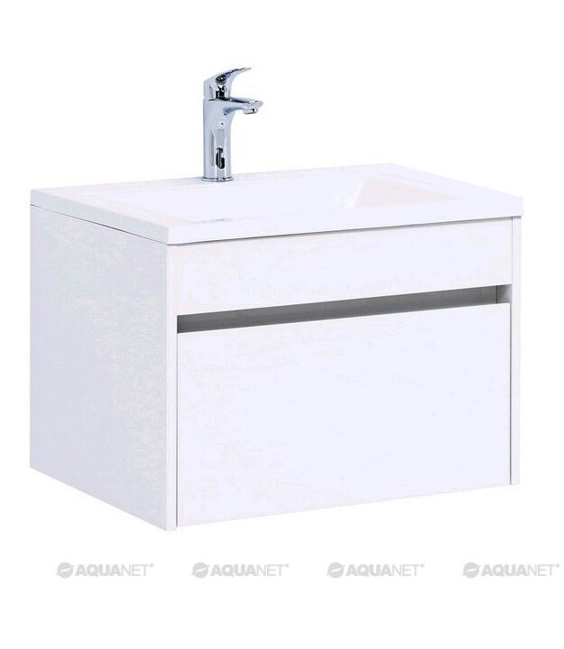 Изображение товара Тумба под раковину Aquanet Токио 58 00236916 (подвесная, 1 ящик), цвет белый