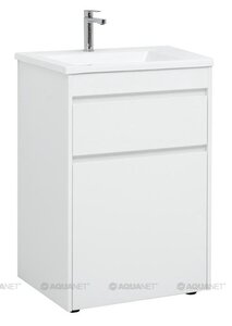 Изображение товара Тумба под раковину Aquanet Токио 58 00239290 (напольная, 1 ящик), цвет белый