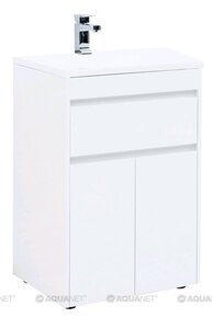 Изображение товара Тумба под раковину Aquanet Токио 58 00237745 (напольная, 1 ящик, 2 дверцы), цвет белый
