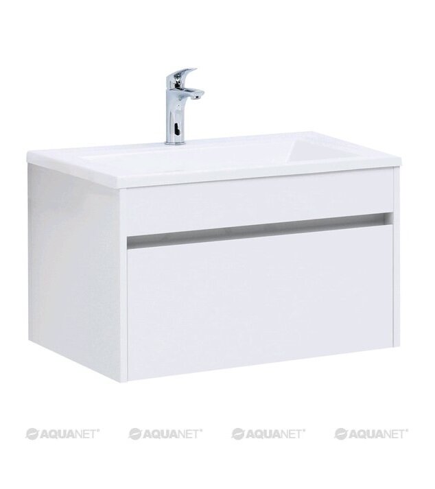 Изображение товара Тумба под раковину Aquanet Токио 68 00236917 (подвесная, 1 ящик), цвет белый Изображение товара Тумба под раковину Aquanet Токио 68 00236917 (подвесная, 1 ящик), цвет белый