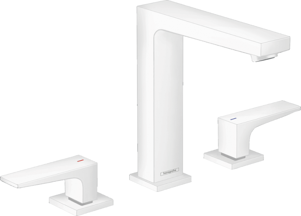 Изображение товара Смеситель Hansgrohe Metropol 32515700 Белый матовый с 3 отверстиями Изображение товара Смеситель Hansgrohe Metropol 32515700 Белый матовый с 3 отверстиями