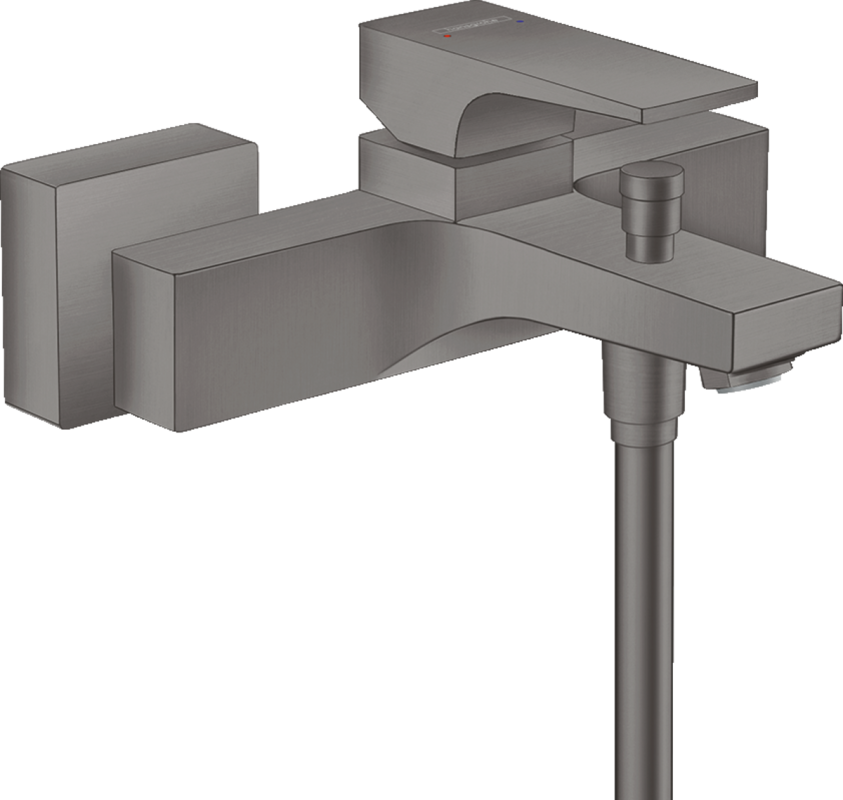 Изображение товара Смеситель Hansgrohe Metropol для ванны/душа, тёмный графит, настенный