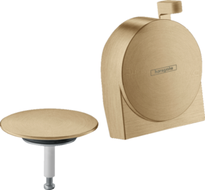 Изображение товара Внешняя часть излива на ванну Hansgrohe Exafill S, с набором для слива и перелива, шлифованная бронза, с наполнением, 58117140
