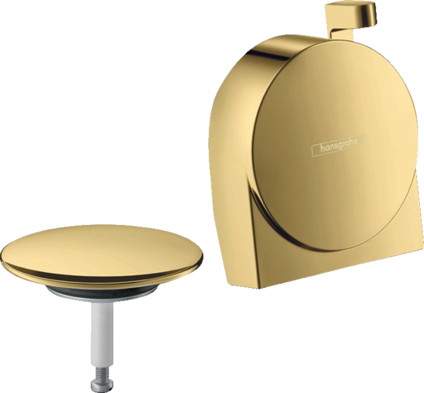 Изображение товара Внешняя часть излива на ванну Hansgrohe Exafill S, с набором для слива и перелива, золото, с наполнением, 58117990