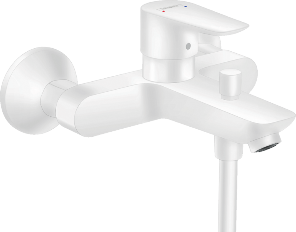 Изображение товара Смеситель для ванны и душа Hansgrohe Talis E, белый матовый, 71740700