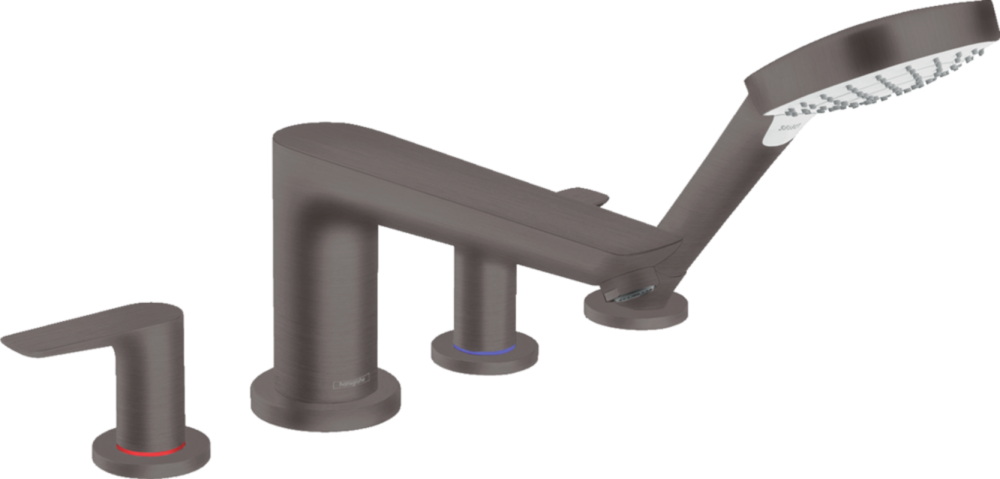 Изображение товара Смеситель для ванны и душа Hansgrohe Talis E 71748340 тёмный графит