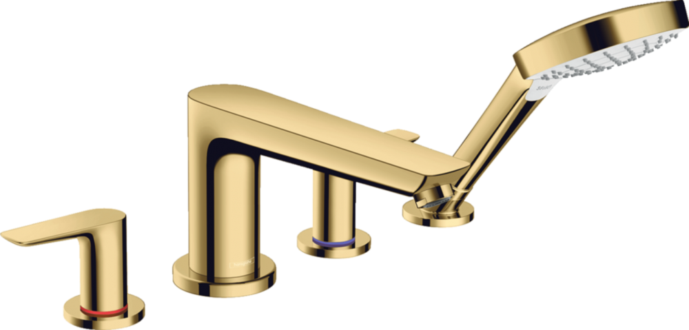 Изображение товара Hansgrohe Talis E 71748990 золотой смеситель для ванны и душа Изображение товара Hansgrohe Talis E 71748990 золотой смеситель для ванны и душа