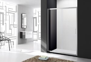 Изображение товара Душевая дверь в нишу Cezares MOLVENO-BF-1-110-C-Cr-IV, 110 х 190 см, стекло прозрачное антикальций, профиль хром