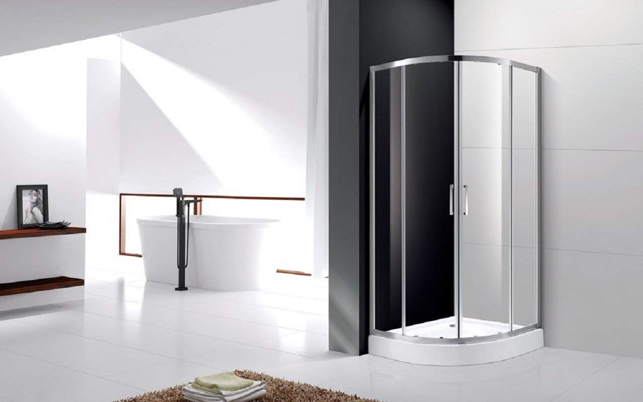 Изображение товара Душевой уголок Cezares Molveno-R-2-80-C-Cr-IV, 80x80 см, антикальциевое стекло