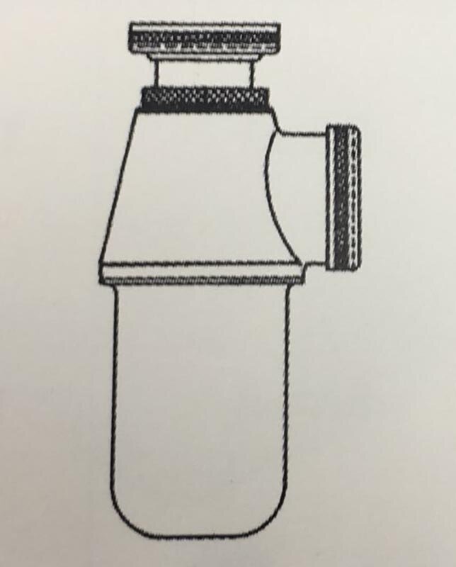 Изображение товара Сифон Jacob Delafon E75858-CP для раковины, латунь, никель