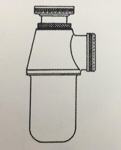 Изображение товара Сифон для раковины Jacob Delafon E75858-CP из латуни с никелевым покрытием