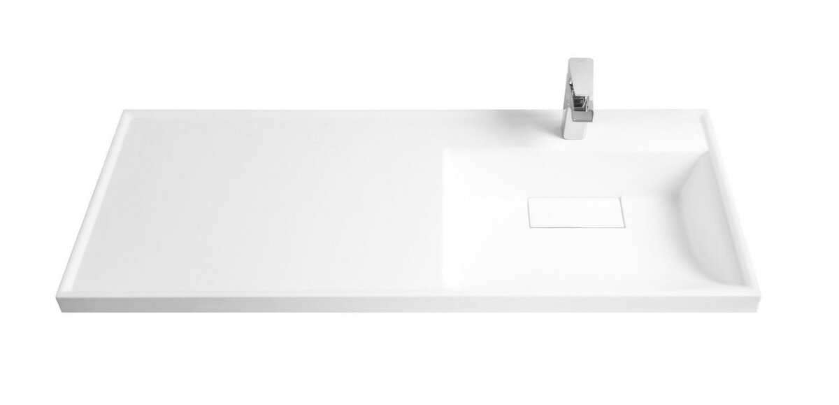 Изображение товара Раковина Акватон Лондри 120 см, искусственный камень, правая, белая