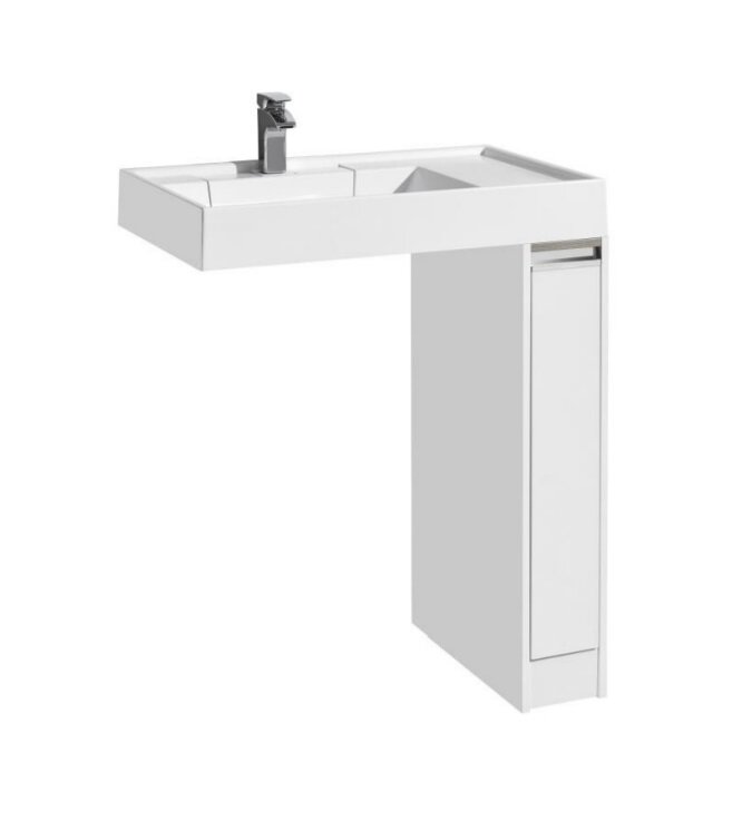 Изображение товара Тумба для ванной комнаты Акватон Лондри 20 с двумя ящиками, белая