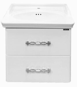 Изображение товара Подвесная тумба с раковиной Comfortу Неаполь 65 см белый глянец