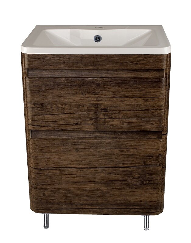 Изображение товара Тумба под раковину Style Line Атлантика 60 см Люкс Plus напольная коричневая