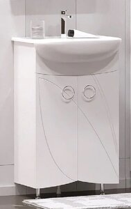 Изображение товара Тумба под раковину Corozo Ультра Флора 55 NEW SD-00000362, 55 см, подвесная, белая