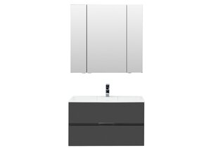 Изображение товара Зеркало-шкаф Aquanet Алвита 90 240110, корпус серый антрацит