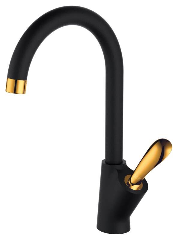Изображение товара Смеситель DQ Venice Baciano DA1032459 для кухни, черный, 5 лет гарантии