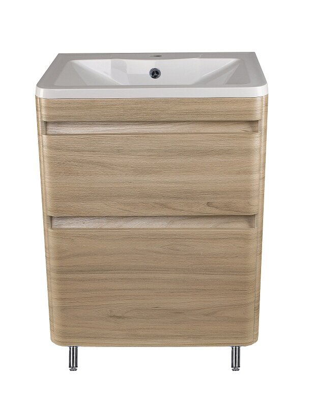 Изображение товара Тумба под раковину Style Line Атлантика 60 см Люкс Plus напольная ясень перламутр
