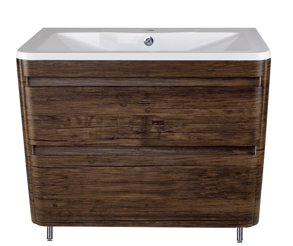 Изображение товара Тумба под раковину Style Line Атлантика 90 СС-00002211 Люкс Plus, 90 см, напольная, старое дерево