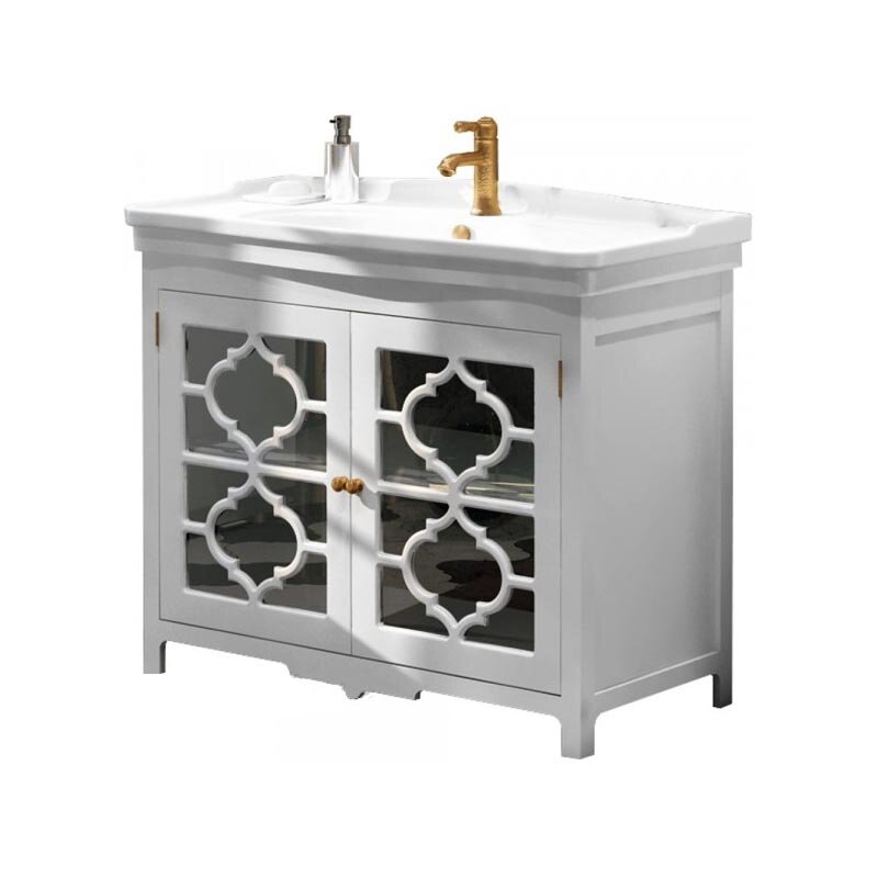 Изображение товара Тумба под раковину Corozo Манойр 105 см белая для ванной комнаты